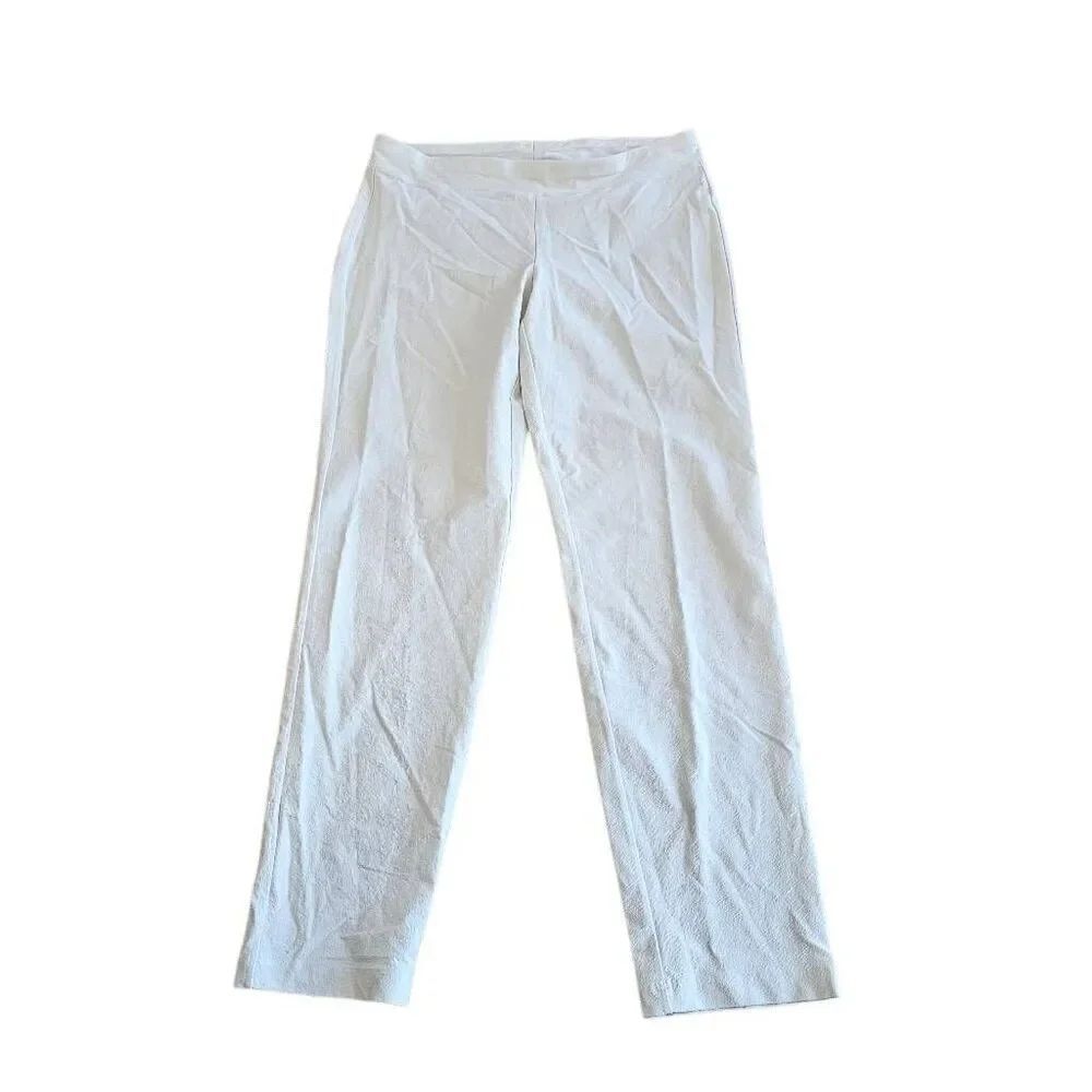 Eileen fisher womens Sz M white stretch pullon pants